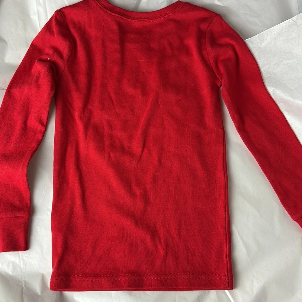 NWT Christmas long sleeve tee for kids ribbed cuff sleeve